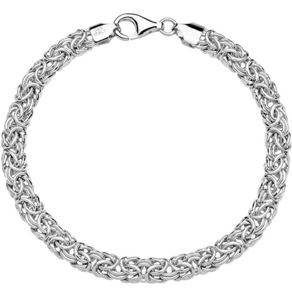 Women's Italian 925 Sterling Silver Byzantine Bracelet